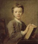 PERRONNEAU, Jean-Baptiste A Boy with a Book France oil painting artist